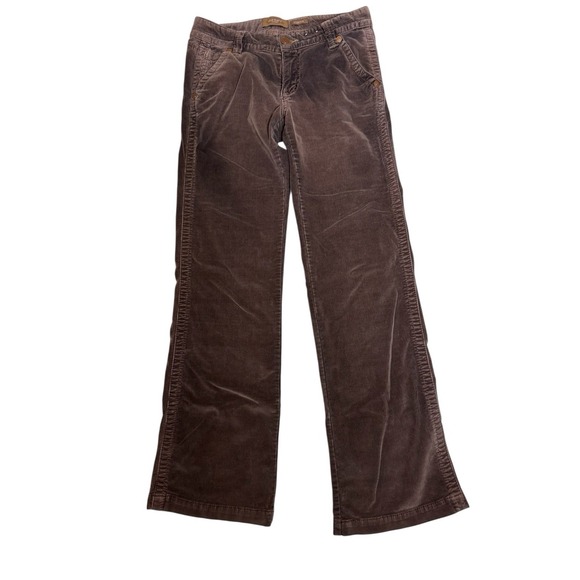 Women's Old Navy Low Rise Stretch Dark Brown Corduroy Pants Sz 2 - Picture 1 of 3